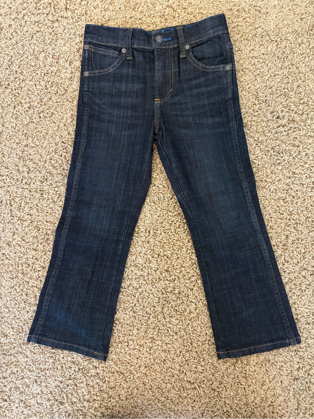 Wrangler Boy’s Dark Blue Bootcut Jeans - size 6